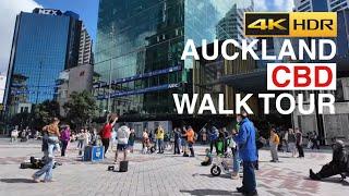 End of Winter - Auckland CBD Saturday Noon Walk Tour New Zealand 4K