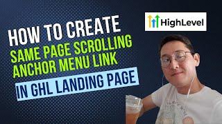 How to create the same page scrolling anchor menu in Gohighlevel Landing page