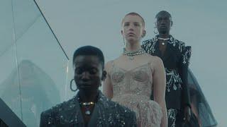 The Alexander McQueen Spring/Summer SS22 show space and collection filmed by Sophie Muller.