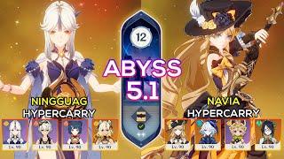 C0 Xilonen + C6 Ningguang Hypercarry & C0 Navia Hypercarry | Spiral Abyss 5.1 | Genshin Impact