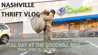 SPENT THE WHOLE DAY AT THE GOODWILL BINS   // NASHVILLE THRIFT VLOG PART 2