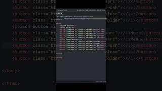 How to create icon buttons Html & Css Tutorial #html #css #create  #icon #button #shorts