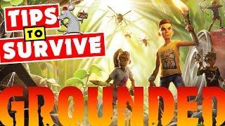 GROUNDED  - TIPS FOR SURVIVAL - Gameplay Guide! Resources, Crafting, Locations and More