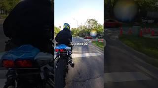 Hellcat stunts on GSXR  #bikerboy #fights #cars #speed