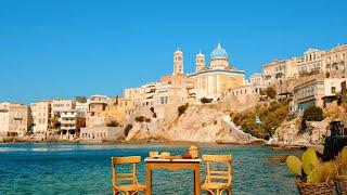 Summer Ambience - Relaxing Greek Island - Sea and Seagulls Sounds