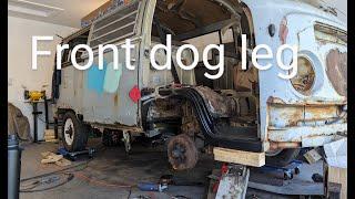 1969 VW bus gets a new dog leg and b pillar !!!