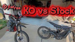 Sur-Ron KO Moto controller vs. Stock surron Launch test.