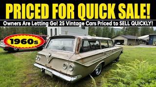 Owners Are Letting Go! 25 Vintage Cars Priced to SELL QUICKLY!