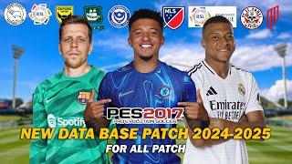 PES 2017 NEW DATA BASE PATCH SEASON 2024-2025 FOR ALL PATCH