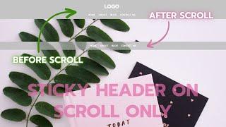 Sticky Navbar on Scroll & Hide Logo: HTML, CSS & JS Tutorial