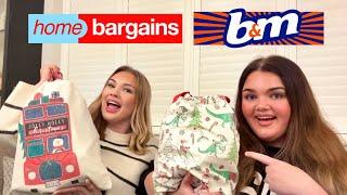 B&M & Home Bargains STOCKING CHALLENGE | shop with us for gift ideas | HUGE surprise ending! 