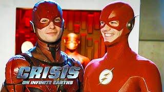 Crisis On Infinite Earths Ezra Miller Cameo Scene and Justice League Flash Movie Breakdown