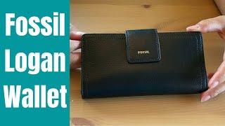 Fossil Women's Logan Leather RFID-Blocking Tab Clutch Wallet