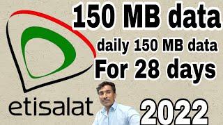 How to get 150 MB daily data for 28 days Etisalat data packages 2022
