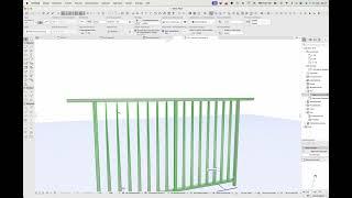 Archicad27 Geländer Staketen gedreht