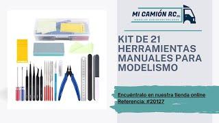 KIT DE 21 HERRAMIENTAS BÁSICAS PARA MODELISMO