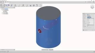 Fusion 360 Hole on Cylindrial Face