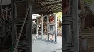 Tubular steel awning window type using 4 Bars Hinges.#Bakal