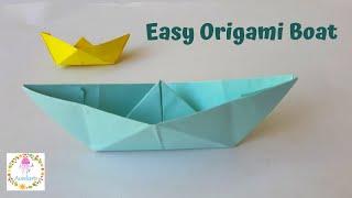 How to make an Origami Paper Boat | Very Easy Origami for Beginners | Aureliarts