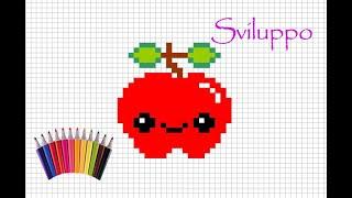 Pixel Art Apple Рисунки по клеточкам Яблоко