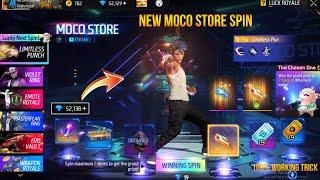 NEW MOCO STORE SPIN TRICK | FF NEW EVENT | FREEFIRE NEW EVENT | LIMITLESS PUNCH FIST ,HAILSTONE FIST