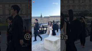 ZhangLinghe,ZhaoJinmai,ZhangJingyi and HeCong spotted in Paris on their way to a Lancôme banquet