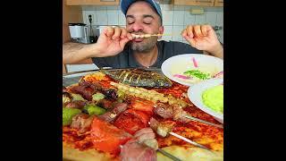 موكبانغ مشاوي بريه وبحريه وجويه Mukbang Eating Show Zeyt & Zaatar Grill