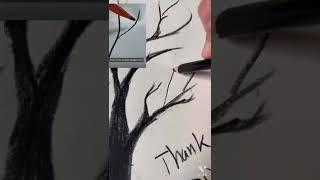 Following @RaeDizzleShorts tutorial on how to draw a tree  #shorts#art#raedizzle#subscribe