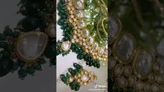 green beats jewellery set|| kundaan jewellery || hand made fancy jewellery