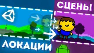 СМЕНА СЦЕН, ЛОКАЦИЙ В UNITY + ЭКРАН ЗАГРУЗКИ || Unity 2D Уроки C# Создание Игр