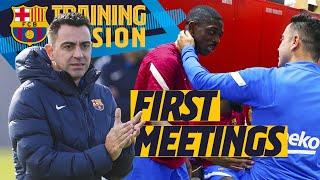  XAVI'S FIRST TRAINING SESSION AS BARÇA MANAGER