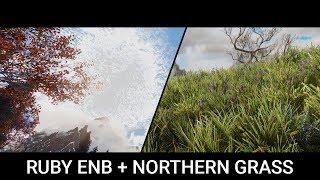 Skyrim Mods 2019 - Dual Showcase - RuBy ENB & Northern Grass