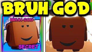 Showcasing BRUH GOD Secret in Bubble Gum Simulator Infinity