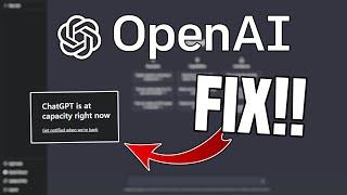 ChatGPT "is at capacity right now" Error FIX (very easy) | Tutorial
