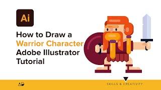 How to draw a Warrior character Adobe Illustrator Tutorial