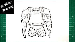 How to Draw a Knight Armor Step by Step