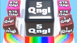 JELLY RUN 2048 — «BIG DARK» 5 QUINQUAGINTILLION CUBE // High Level, Rainbow Trails! (Gameplay*)