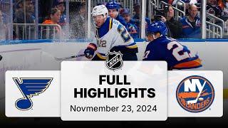 NHL Highlights | Blues vs. Islanders - November 23, 2024