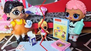 BAD AND GOOD BABYSITTER for the baby family LOL surprise cartoons with dolls TV series Darinelka