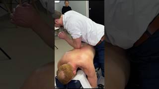 Neck *CRACKS* & My Elbow  Make Patient Sweat #chiropractor #shorts