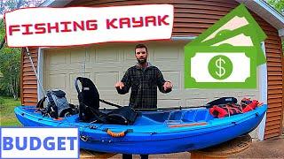 BUDGET Fishing Kayak COMPLETE SETUP. Simple For EVERYONE!! Lifetime Teton Angler.