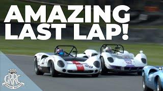 Incredible last lap battle between Lola T70 and McLaren M1A at Goodwood 79MM