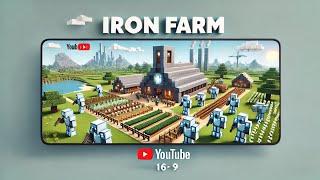 "Easy & Efficient Iron Farm in Minecraft! | Unlimited Iron Guide"