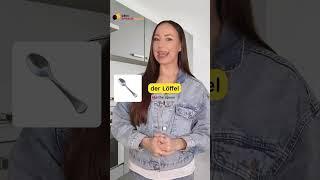 BESTECK AUF DEUTSCH (neue Wörter | Deutsch lernen | Learn German) #shorts #deutschlernen
