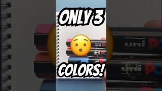 Drawing But I Can Only Use 3 Colors #posca #art #shorts #viral