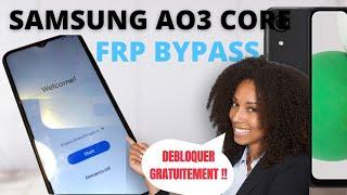 Comment débloquer le compte Google de Samsung A03core / A03 core frp bypass