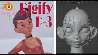 Риггинг персонажа в Blender с помощью аддона Rigify.Размещаем лицевые кости.