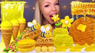 ASMR HONEYCOMB JELLY, EDIBLE BEES, NERD ROPE, LEMON DROP, EDIBLE FLOWERS, MACARON, CANDY MUKBANG 먹방