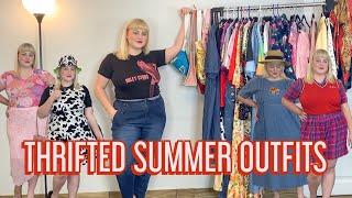 20 Thrifted Outfit Ideas For Summer 2021  | Plus Size Thrifted Outfits for Summer mov