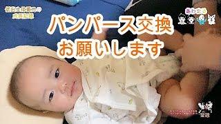 寝る前のパンパース交換！！　低出生体重児の成長記録 low weight birth infant